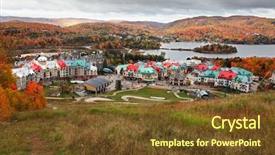  Presentation with fall colors - Cool new slides with fall colors in mont-tremblant quebec canada backdrop and a tawny brown colored foreground
