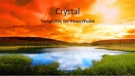  Presentation with fall down - Cool new presentation with fall down - north mountain lake backdrop and a gold colored foreground