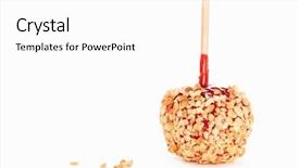  Presentation with roast nuts and candy - Presentation design consisting of sailing ships on a cloudy day near ground background and a ocean colored foreground