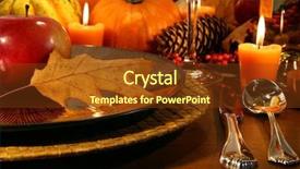  Presentation with school details - Slide deck enhanced with fall festival - details for athanksgiving table background and a tawny brown colored foreground