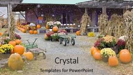  Presentation with fall festival - PPT theme enhanced with fall festival - halloween in middlesex vermont usa background and a coral colored foreground