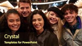  Presentation with power plug christmas - Cool new presentation theme with fall festival - young friends posing for selfie backdrop and a wine colored foreground