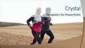  Presentation with country around the word - PPT layouts enhanced with fall fitness - mature couple running around autumn background and a cool aqua colored foreground