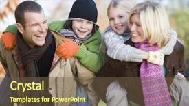  Presentation with children parents - Cool new presentation with fall fitness - parents giving children piggyback ride backdrop and a tawny brown colored foreground
