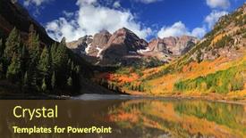  Presentation with maroon - Amazing PPT theme having fall-foliage-at-scenic-maroon backdrop and a tawny brown colored foreground