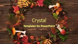  Presentation with fall foliage - PPT layouts enhanced with fall-foliage-circular-frame and a tawny brown colored foreground