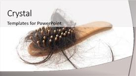  Presentation with hair brush - Beautiful PPT layouts featuring fall ill - hairloss problem brush with lost backdrop and a white colored foreground