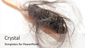  Presentation with hair brush - Amazing PPT theme having fall ill - hairloss problem brush with lost backdrop and a light gray colored foreground
