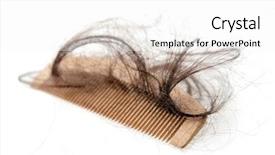  Presentation with hair loss - Colorful PPT theme enhanced with fall ill - hairloss problem comb with lost backdrop and a white colored foreground