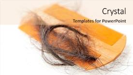  Presentation with hair loss - PPT theme featuring fall ill - hairloss problem comb with lost background and a lemonade colored foreground
