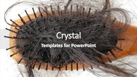  Presentation with lost - Slide set consisting of fall ill - hairloss problem hairbrush with lost background and a dark gray colored foreground