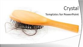  Presentation with lost - Beautiful slides featuring fall ill - hairloss problem hairbrush with lost backdrop and a white colored foreground