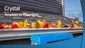  Presentation with gutter - Amazing presentation theme having fall leaves in the gutter backdrop and a dark gray colored foreground