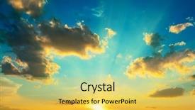  Presentation with illuminated - Theme with fall night skies - clouds illuminated by sunlight sunset background and a yellow colored foreground