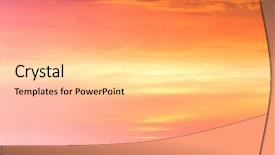  Presentation with glowing corss - Cool new PPT theme with fall night skies - evening cloudscape glowing backdrop and a lemonade colored foreground