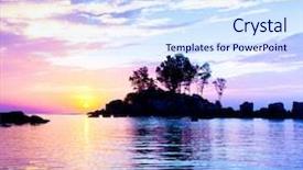  Presentation with fantasy show - Slides featuring fall night skies - fantasy island sunset background and a  colored foreground