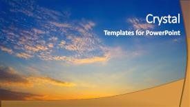  Presentation with blue orange - Theme having fall night skies - scenic sunset on background bright background and a ocean colored foreground