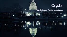  Presentation with united states capitol building - Slides featuring fall night skies - united states capitol building background and a navy blue colored foreground