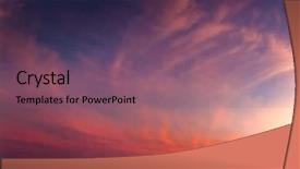  Presentation with sun breaking through clouds - Beautiful theme featuring fall night skies - vibrant sunset sky with clouds backdrop and a violet colored foreground