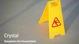  Presentation with fall prevention - Presentation theme having fall prevention - close up shot background and a coral colored foreground