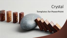  Presentation with fall prevention - Slide deck with fall prevention - dominoes and grey stone background and a white colored foreground