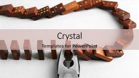  Presentation with grey plastics - PPT layouts enhanced with fall prevention - dominoes and pliers on grey background and a soft green colored foreground