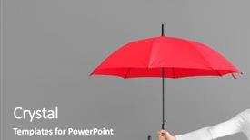  Presentation with fall protection - Presentation design with fall protection - woman holding stylish red umbrella background and a gray colored foreground