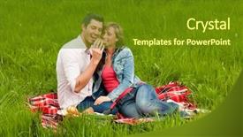  Presentation with rain fall - Theme with fall rain - parc couple background and a  colored foreground