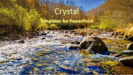  Presentation with north carolina - Slide set consisting of fall-scene-by-a-creek background and a tawny brown colored foreground