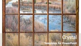  Presentation with wetlands - Theme enhanced with fall scenery in wetlands background and a coral colored foreground