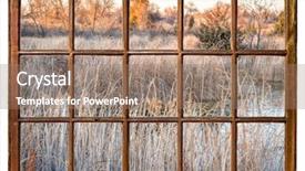  Presentation with colorado - Presentation theme having fall scenery in wetlands background and a coral colored foreground