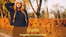  Presentation with modern - Colorful PPT theme enhanced with fall season - modern young woman wearing warm backdrop and a tawny brown colored foreground