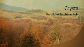  Presentation with fall mountains - Audience pleasing slides consisting of fall skies space - vintage paper autumn in carpathian backdrop and a mint green colored foreground