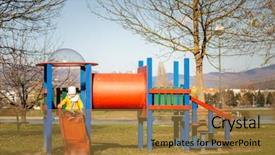  Presentation with premature infant - Cool new presentation theme with fall slide - adorable infant boy at playhouses backdrop and a gold colored foreground