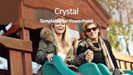  Presentation with dark tealout picture - PPT theme having fall slide - picture showing joyful couple having background and a red colored foreground