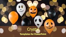  Presentation with fall party - Presentation having fall themes - holidays decoration and party concept background and a tawny brown colored foreground