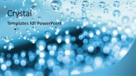  Presentation with water droplets - Beautiful presentation featuring fall themes - shining water droplets looking backdrop and a light blue colored foreground