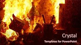  Presentation with burning paper - PPT theme with fallas popular fest burning cartoon paper mache figures on march 19 th yearly background and a wine colored foreground