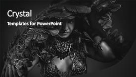  Presentation with fantasy angel - Amazing slide set having fallen from heaven to earth backdrop and a dark gray colored foreground