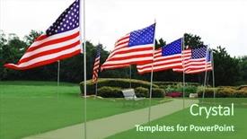  Presentation with memorial - Cool new PPT theme with fallen star - many american flags backdrop and a  colored foreground