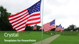  Presentation with american flag and eagle - Amazing presentation design having fallen star - many american flags backdrop and a tawny brown colored foreground