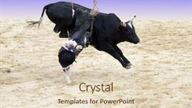  Presentation with cowboy - Amazing slide deck having fallin off a bucking bull backdrop and a lemonade colored foreground