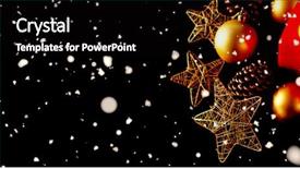  Presentation with purple festive christmas red - Audience pleasing theme consisting of falling against christmas red candles backdrop and a black colored foreground