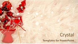  Presentation with falling snow - Colorful PPT theme enhanced with falling against copy space red backdrop and a lemonade colored foreground