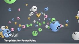  Presentation with lottery ball - Audience pleasing PPT theme consisting of falling colourful lottery balls backdrop and a gray colored foreground