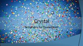  Presentation with confetti - Beautiful PPT theme featuring falling confetti in the city backdrop and a light blue colored foreground