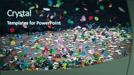  Presentation with blue sky - Presentation theme enhanced with falling confetti in the city background and a  colored foreground