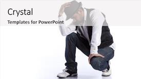  Presentation with hip hop - Theme enhanced with falling down - hip hop dancer showing some background and a white colored foreground