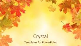  Presentation with falling leaves - PPT layouts having falling down on blur background background and a cream colored foreground