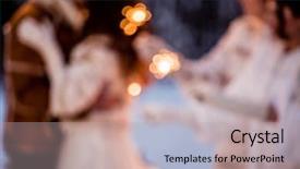  Presentation with wedding - Theme with falling flowers tree - winter wedding background and a light gray colored foreground